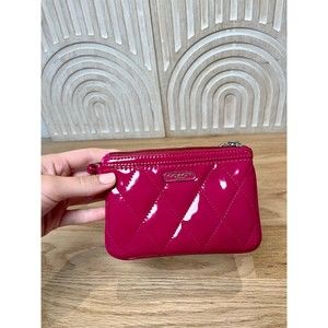 Coach Poppy Gloss Magenta Wristlet